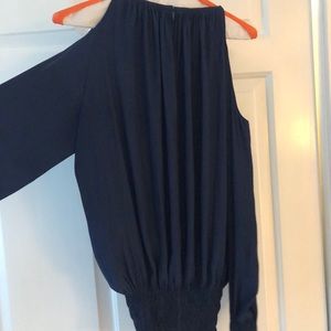 Ramy brook silk open shoulder top